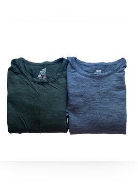 True North Lot 2 Baselayer Shirt Men Large Gray Green 100% Merino Wool Outdoor